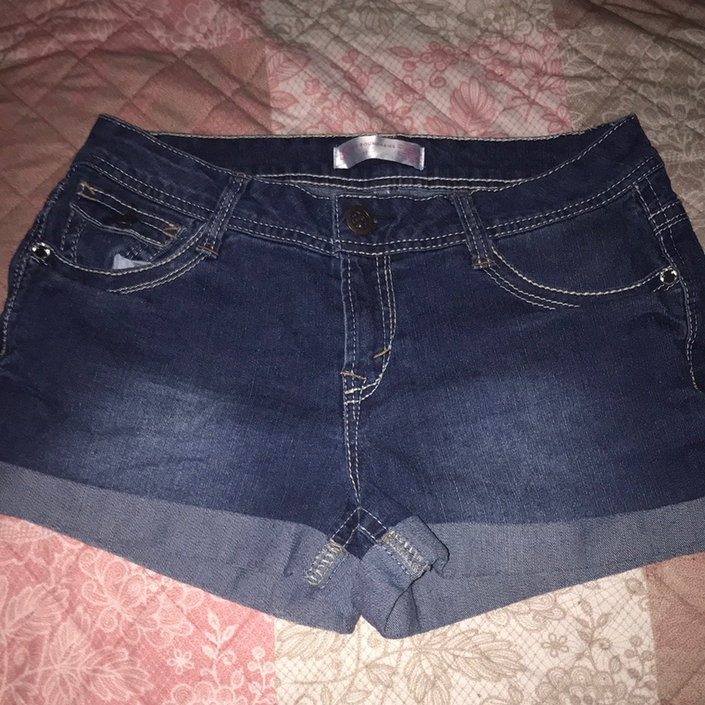 Dark wash shorts